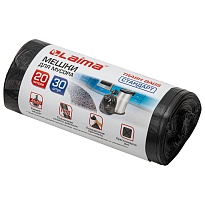 Мешки для мусора 20 л, черные, в рулоне 30 шт., ПНД, 8 мкм, 500х450 мм, LAIMA, 601376 в Новоуральске