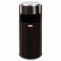 Урна с пепельницей 27 л, нержавеющая сталь, черная, LAIMA PROFESSIONAL в Новоуральске Урна с пепельницей 27 л, нержавеющая сталь, черная, LAIMA PROFESSIONAL в Новоуральске