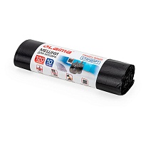 Мешки для мусора 120 л, черные, в рулоне 10 шт., ПНД, 14 мкм, 1100х700 мм, LAIMA, 601385 в Новоуральске