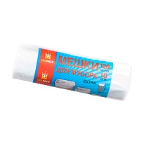 Мешки для мусора 120 л, белые, рулон 10 шт., ПНД, 12 мкм, 1100х690 мм, Эконом, МЭ2622 (МНЭ 120-10б) в Новоуральске