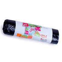 Мешки для мусора 60 л, черные, в рулоне 20 шт., ПНД, 7 мкм, 700х600 мм, Концепция Быта ЭкоДом, 601349 в Новоуральске
