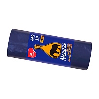 Мешки для мусора 240 л, синие, рулон 10 шт., ПВД 36 мкм, 1350х900 мм, Уфа Пак, МВ1854 (МВ 240-10с) в Новоуральске