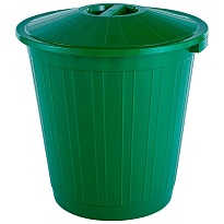 Мусорный бак с крышкой 50 л зеленый 50 зеленый в Новоуральске