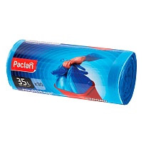 Мешки для мусора 35 л, с ушками, синие, в рулоне 30 шт., ПНД, 10,5 мкм, 640х500 мм, PACLAN Multitop, 600819 в Новоуральске