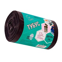 Мешки для мусора 12 л, черные, в рулоне 30 шт., ПНД, 6 мкм, 550х320 мм, Концепция Быта Tubus, 604936 в Новоуральске